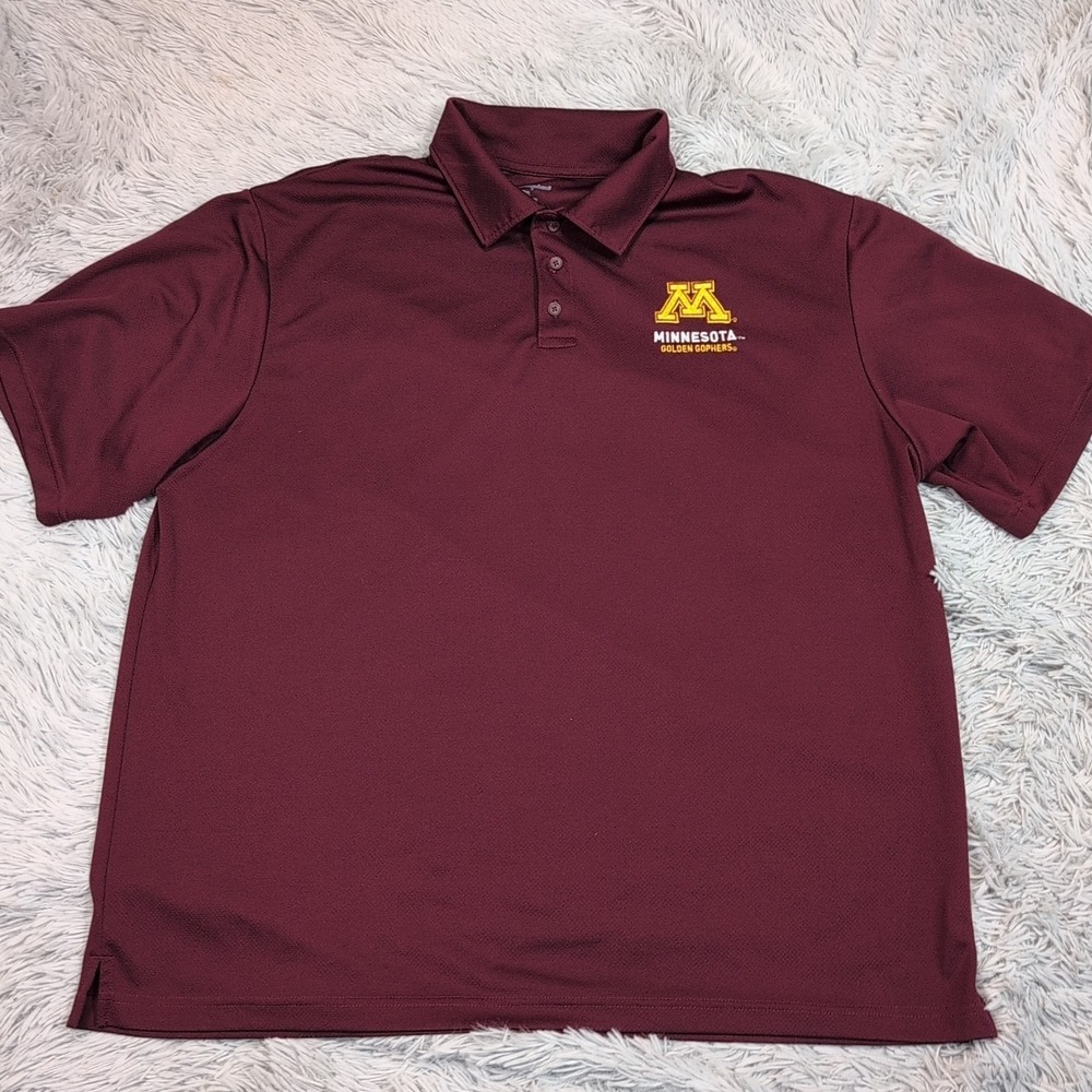 Minnesota Gophers Shirt Mens 2XL Maroon Polo Golf Athletic University Champion